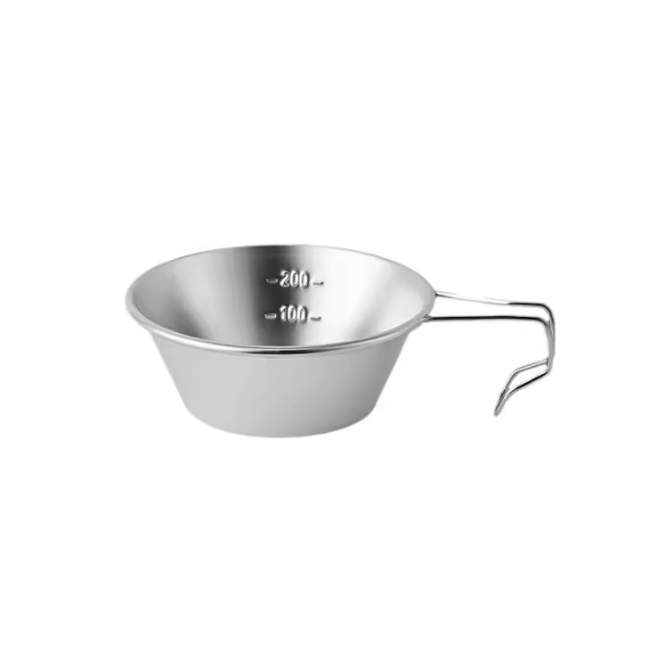 Tazón De Camping Sierra De 300ml De Titanio Con Manija Fija Ultraligero Portátil Para Picnic Alimentos Contenedor Salad Meal - 1