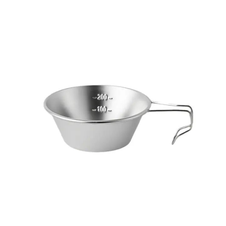 Tazón De Camping Sierra De 300ml De Titanio Con Manija Fija Ultraligero Portátil Para Picnic Alimentos Contenedor Salad Meal - 1