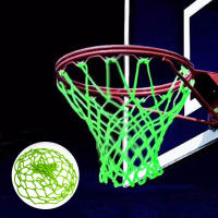 Red De Baloncesto Con Luz Nocturna De Nylon 12 Bucles Tamaño Estándar Iluminación Solar Color Amarillo Para Entrenamiento Nocturno - details 5