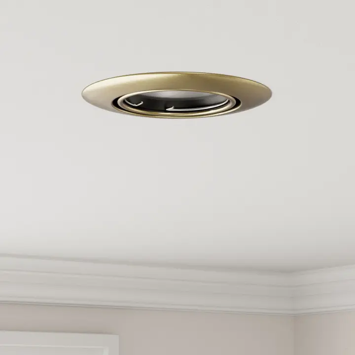 vidaXL Lámparas Set de 6 Latón Metal 9 cm Luces Empotradas Redondas - 1