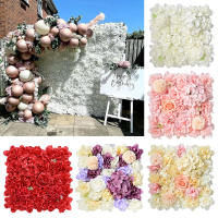 Pared De Flores Artificiales De Seda Rosa 3D Para Boda Fiesta De Enlace Fondo DIY Decoración De Hogar Panel De Flores De Artesanía - details 1