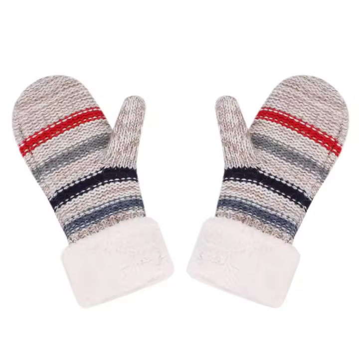 Guantes de ciclismo de esquí con dedos completos para niñas con aislamiento grueso de lana cálida de invierno para mujer - 1