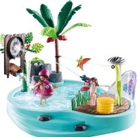 PLAYMOBIL Piscina Divertida con rociador de Agua funcional para llenar la ducha o la pistola (70610) - details 1