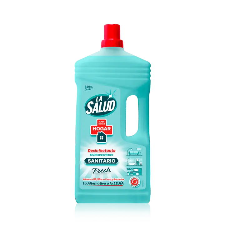 Desinfectante sanitario multisuperficie LA SALUD. Limpiador desinfectante para uso diario, para la limpieza y desinfección a fonde de todas las superficies. Elimina el 99,9% de bacterias, levaduras y virus encapsulados. Sin lejía y con un agradable olor. - 1