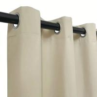 Cortinas De Blackout 100% Grommets Beige/Gris Total Privacidad Cortinas De Sombreado Para Habitación Y Sala De Estar - details 3