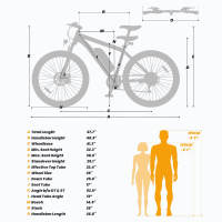 Bicicleta eléctrica Touroll U1 MTB de 26/29 pulgadas con motor de 250W, batería de iones de litio extraíble de 13Ah, autonomía de 65 km, neumáticos todoterreno CST, cambio Shimano de 21 velocidades, ideal para viajes al aire libre - details 11