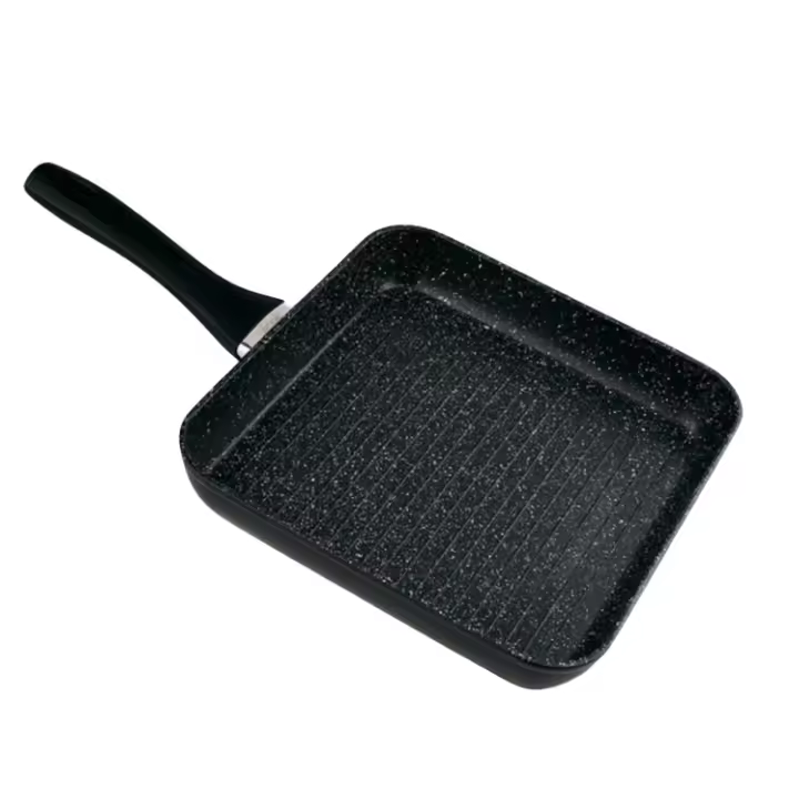 STARLEY-LifeStyle Asadora Grill Aluminio Forjado Antiadeherente Non Stick Stone Tipo Piedra Asas Con Tacto De Silicona Resistente Para Inducción y Todo Tipo De Fuegos 27 x 27 x 4,5 Cm - 1