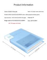 Carpeta De Archivo Multicapa A5 Con 40-100 Hojas Transparentes Para Estudiantes Y Oficina Organizador De Papelería Suministro De Gestión De Documentos - details 0