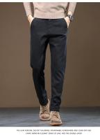 Nuevos Pantalones Casuales De Otoño E Invierno Para Hombre 2024 Estilo Recto Y Slim Pantalones Negros Grises Café Para Trabajo Y Ropa Masculina - details 9