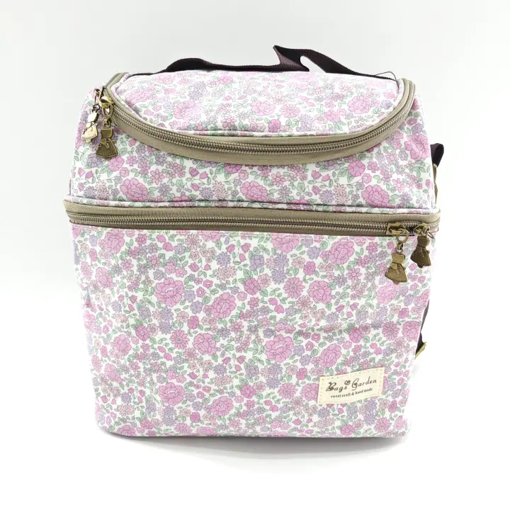 Bagsgarden Bolso Nevera Impermeable con Flores y Asa Superior - 1