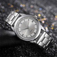 Reloj De Negocios Minimalista Para Hombres Cadena De Malla De Acero Inoxidable Estilo Casual Pulsera De Aluminio Calendario Relojes Hombres - details 5