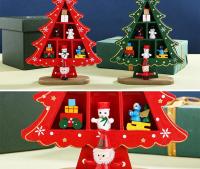 Adorno Navideño De Árbol De Madera Miniatura Decoración De Escritorio Para Centro Comercial Suministros De Decoración Navideña - details 2