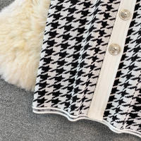 Vestido Largo De Punto Vintage REALEFT Para Mujer Cuello V Manga Larga Botones Estilo Clásico Otoño Invierno Talla Regular - details 7