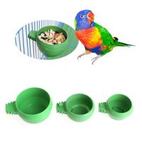 Juego De 3 Tazas De Alimento Y Agua Verdes Para Papagayos Plástico Accesorio De Alimentación Para Pájaros Y Palomas En Jaula - details 0