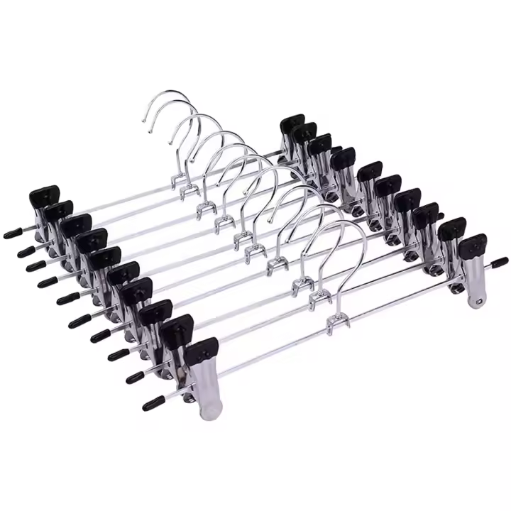 10pcs Gancho Para Ropa Antideslizante Multiusos Para Secado De Ropa Y Falda Clip Para Armario Racks De Pantalones a Prueba De Viento - 1