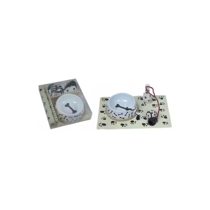 Set Para Perros Comedero,Bola Y Mantel. - 1