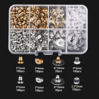 Caja De Tapones Para Orejas De Silicona Y Aleación De Goma Para Joyería DIY Estilos Múltiples 100-1040pcs/Box Accesorio De Fabricación De Joyas - details 5