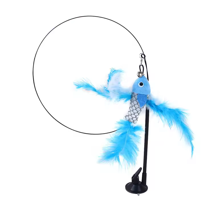 Juguete Interactivo Para Gatos Con Plumas Y Campana Mando a Distancia Para Jugar Con Gatos Juguetes De Caza Simulados Para Gatos Pequeños - 1