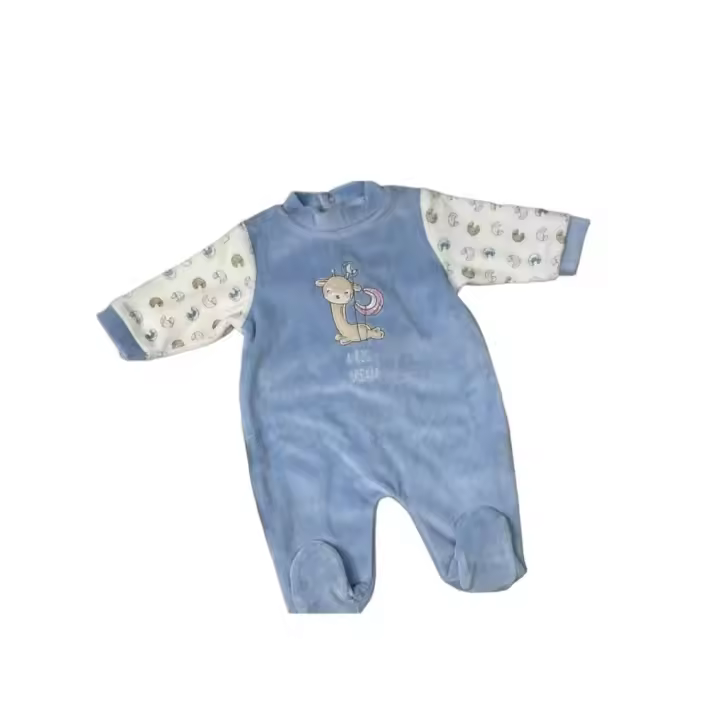 Pijama para bebe niño de invierno tipo pelele marca Kinanit - 1