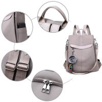 Mochila Impermeable Para Mujer Estilo De Moda Oxford Con Borla Y Pelota De Pelo Gran Capacidad Para Viajes Y Escuela - details 23