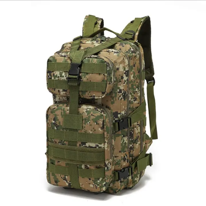 Mochipa táctica de Asalto 3P para aficionados militares, mochila de Montañismo de Doble hombro para Exterior, impermeable, de camuflaje, median de 35 L. - 1