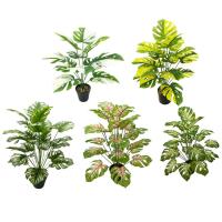 Bonsái Simulado De Hoja Grande Ornamento De Maceta Planta Artificial Hyphosis Para Decoración De Oficina Y Hogar Estilo Tortuga - details 0