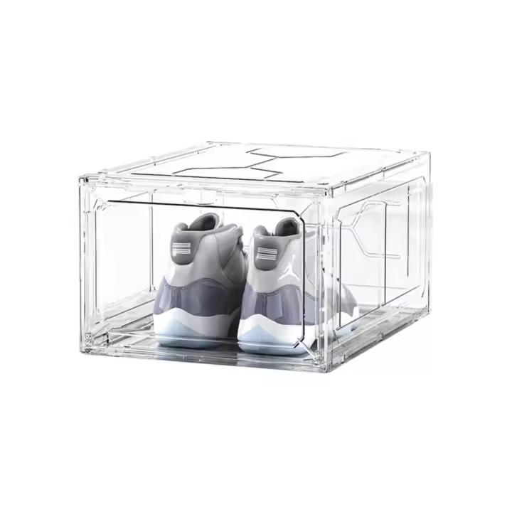 LUTODY - Organizador de Zapatos Transparentes Pack 2 Cajas Apilables para Armario - 1