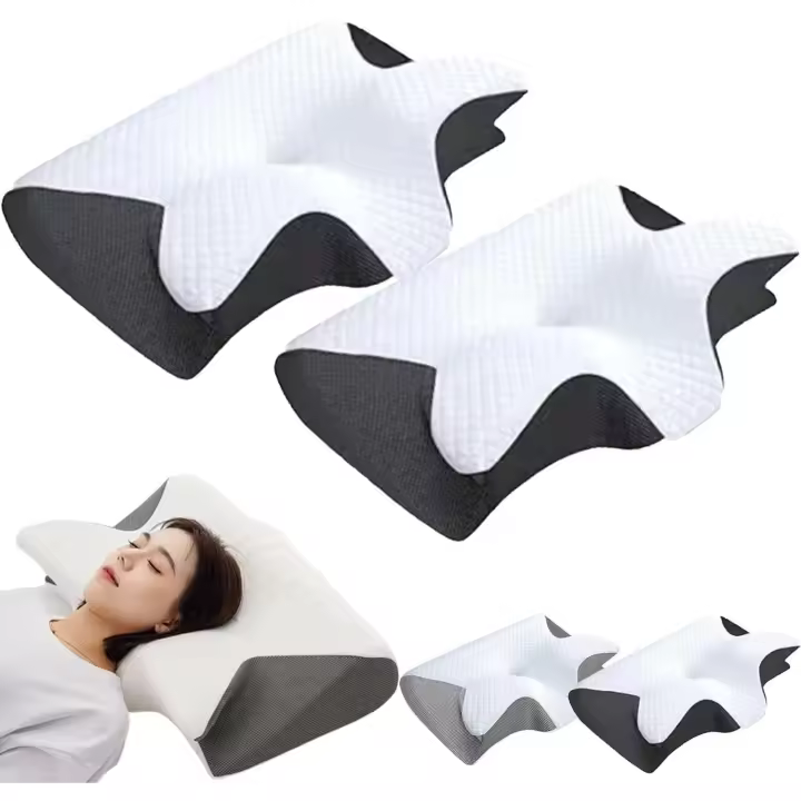 Almohada Dreamers Relief, Almohada Dreamers Premium Contour Relief, DreamersGlobalPillow, Almohada DreamersReliefPillow para dormir de lado, Almohada DreamersReliefPillow tamaño king (gris, 1 unidad) - 1