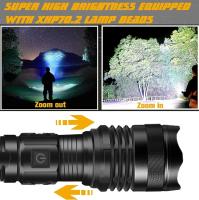 Linterna Táctica Recargable LED Super Brillante Portátil Con Alta Potencia Y Rango Largo Para Camping Y Emergencias Exterior - details 11