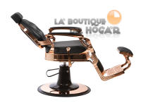 Sillón Clásico de Barbero hidráulico estilo Retro Vintage con reposapies integrado Modelo Buzz Rose color Negro - details 1