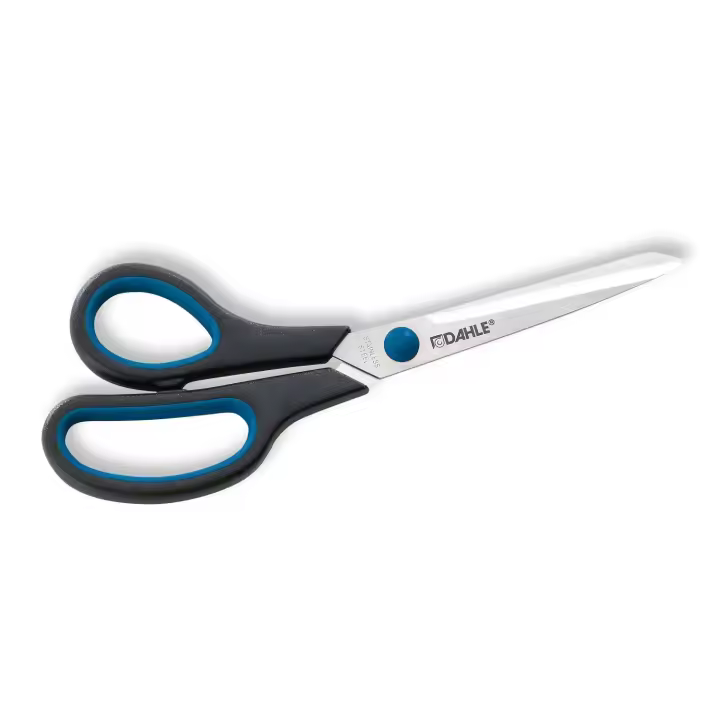 Dahle 54418 office comfort-grip tijeras de acero templado 21cm - modelo especial para zurdos - hojas afiladas - mangos revestidos de goma - 1
