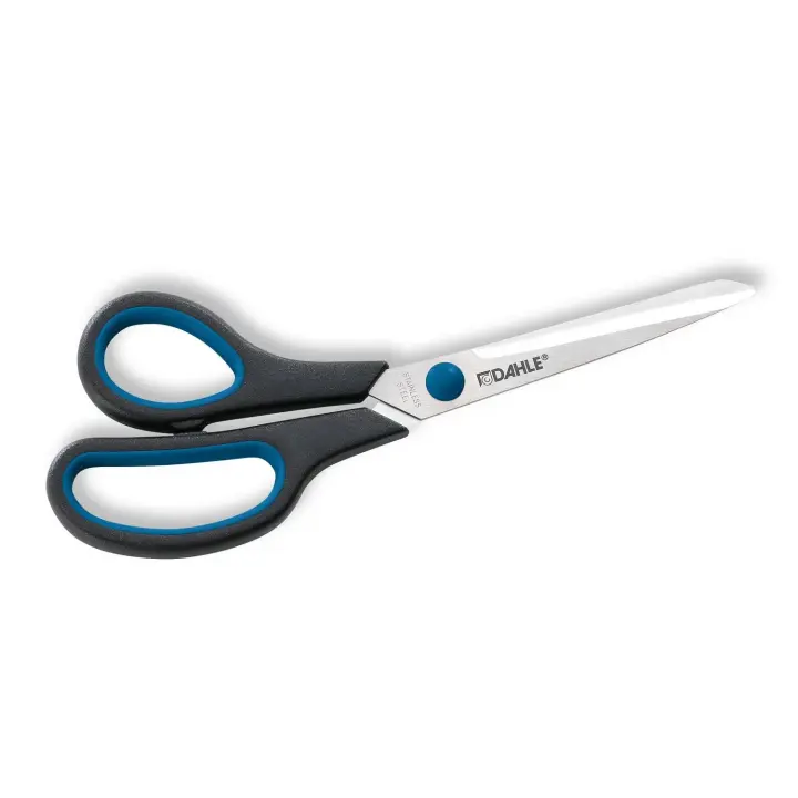 Dahle 54418 office comfort-grip tijeras de acero templado 21cm - modelo especial para zurdos - hojas afiladas - mangos revestidos de goma - 1