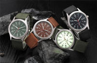 Reloj De Cuarzo Para Hombre Negro Con Correa De Nylon Militar Deportiva Moda Cuadro De Numeros Arábigos Clavija De Hebilla - details 16