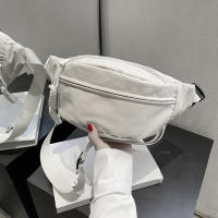 Bolsa De Cintura Para Mujer Nueva En Lona Estilo Coreano Portátil Con Cierre De Cremallera Bolsa De Hombro Y Pecho Deportiva Casual Unisex - details 12