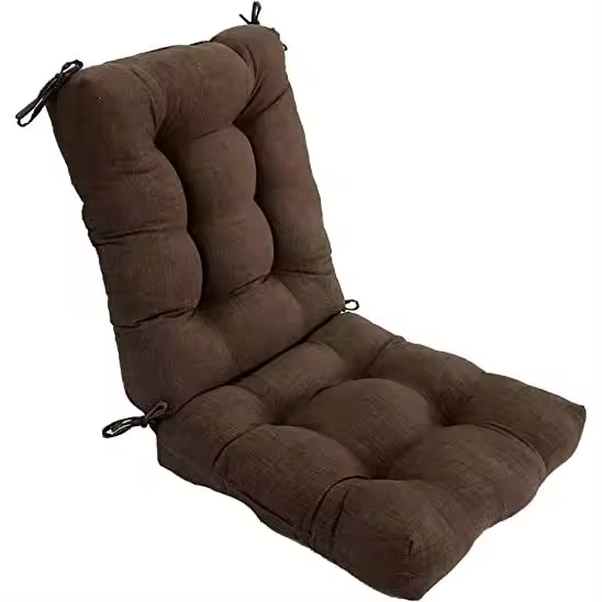 Cojín de Silla REINO MANSIDI 110x50x10cm Tela de Loneta Marrón - 1