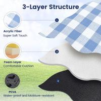 Manta De Picnic Extra Grande 80"x 80" Impermeable Y Plegable Para 8 Adultos Ideal Para Playa Camping Parque Hierba Interiores - details 8