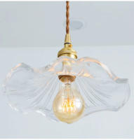 Lámpara Colgante De Vidrio Colorido LED Para Dormitorio Y Sala De Estar Estilo Art Decó Chandelier Colgante De Cobre Simple Para Bar Y Restaurantes - details 15