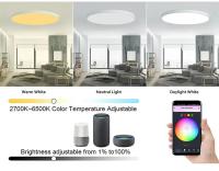 Lámpara De Techo Plana LED Ultra Delgada 20/24W Redonda Para Cocina Dormitorio Basamento Pasillo Sala De Estar Iluminación Diaria Ajustable Color Negro - details 20