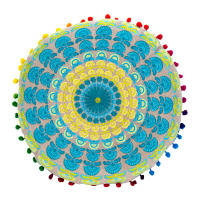 CAPRILO REGALOS & DECORACIÓN Cojín Decorativo de Textil Acrílico con Relleno Multicolor "Indio ". Adornos. Decoración del Hogar. Textil. Regalos Originales. 40 x 40 x 8 cm - details 1