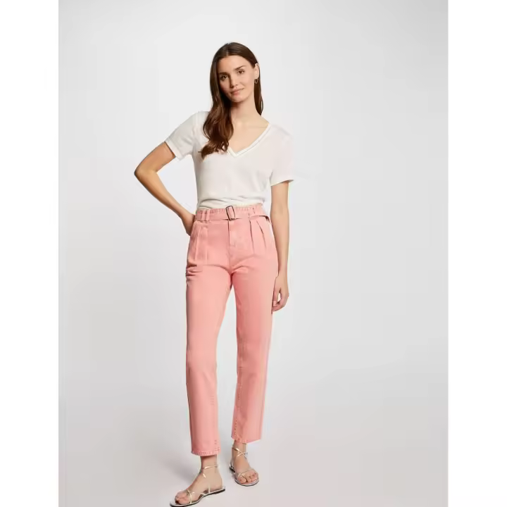 Pantalón Morgan Modelo 241-PJAM - Color Coral - Vaquero - Corte Recto - 1