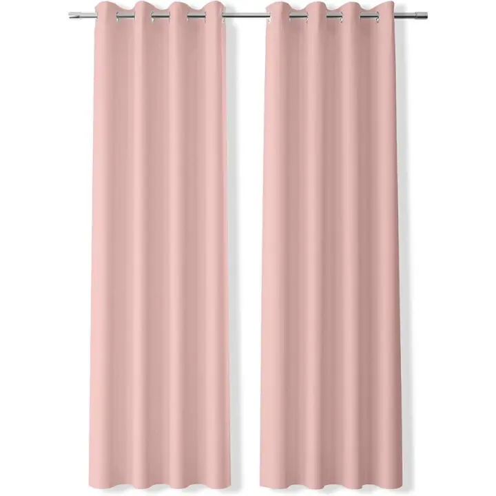 TODOBIEN STORE - Cortina Opaca 1 Panel o 2 Paneles 140 x 260 para salón y Dormitorio - Cortina Lisa y Suave para habitación con Parte Superior de Ojales - 1