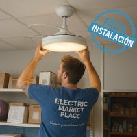 Ventilador de Techo Led Black/Negro Hood Ledme Mimotec, silencioso con luz regulable, mando a distancia, programación horaria y distintas velocidades. Refrescante, aire frio, bajo consumo, aspas desplegables y retractiles, diferentes tonos de luz - details 2