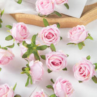 100Pcs Rosas De Seda Artificiales Para DIY Caja De Caramelo Decoración De Navidad Jardín Arco Boda Corona Accesorios - details 12