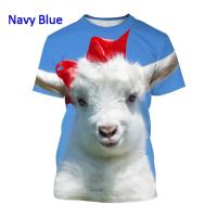 Camiseta De Verano Para Niños Con Estampado 3D De Cordero Y Cabra Camiseta Gráfica De Hombros Cortos Moda Divertida Unisex - details 2