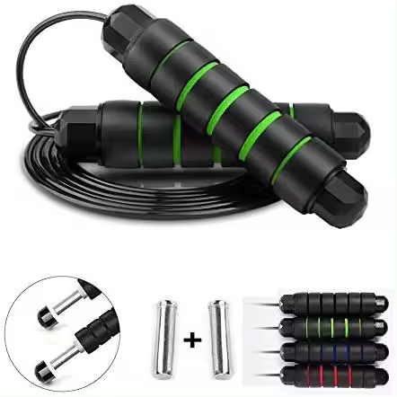 Salto de cuerda, cuerda de velocidad de salto ajustable para deporte, fitness, entrenamiento, crossfit, boxeo, gimnasio (hombres y mujeres) - 1