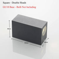 Lámpara De Pared LED Impermeable Para Exterior Base De Aluminio GU10 Para Jardín Y Porche Iluminación Contemporánea AC86-265V - details 5