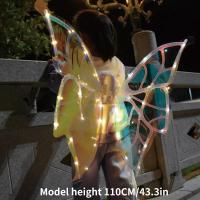 Alas De Mariposa Eléctricas Con Luz Y Música Alas De Elfos Luminosas Para Niñas Prop De Escenario Danzante Unisex - details 2