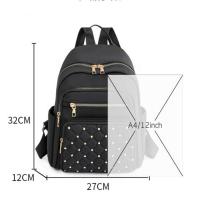 Mochila Vintage Clásica De Nylon Para Mujer Bolsa De Viaje Casual Solida Gran Capacidad Para Escuela Y Universidad Mochila Para Niñas - details 15