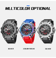 Reloj De Cuarzo Para Hombres SMAEL Con Correa Roja De 50M Resistente Al Agua Alarma Cronógrafo Analógico Y Digital Deportivo - details 5