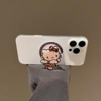 Estuche De Carga Inalámbrica Con Soporte Para Teléfono Sanrio Hello Kitty Para iPhone Estilo Leopardo Magsafe Compatible Accesorio De Moda Para Mujeres - details 3